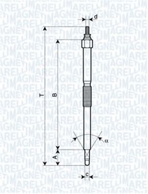 MAGNETI MARELLI 062900054304 -  Свеча накаливания